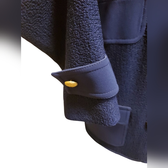 Saint John Dark Blue Sweater / Jacket With Gold Buttons - Picture 5 of 8